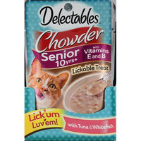 Hartz Delectables Lickable Chowder Tuna & Whitefish Senior Cat Treats