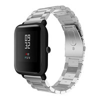 SHL Classical Stainless Steel Sports Strap Wrist Band Replacement For Huami Amazfit Bip Youth Watch