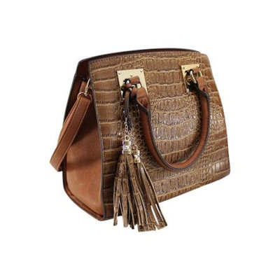 Luxury Divas Top Handle Tote With Golden Trim & Tassel