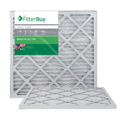 AFB Silver MERV 8 21x22x1 Pleated AC Furnace Air Filter. Filters. 100% produced in the USA. (Pack of 2)