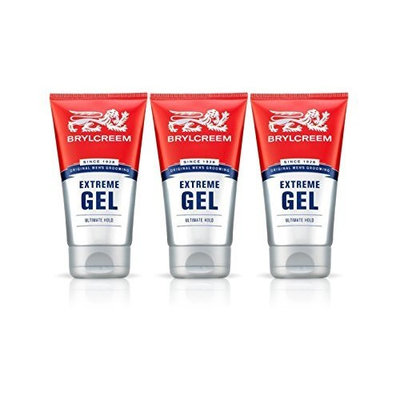 3X BRYLCREEM EXTREME ULTIMATE HOLD GEL 150ML MENS HAIR STYLING VITAMIN B5 by Brylcreem