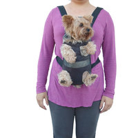 Dog Cat Nylon Pet Puppy Dog Carrier Backpack Front Tote Carrier Net Bag (Gift for Pet) - Black