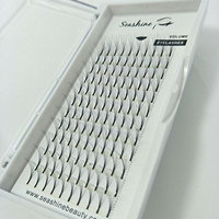 100% Handmade Seashine 5D Premade Volume Fans Eyelash Extensions 10-15mm Long Thickness Russian Volume Style Fashionable Fake Eyelashes Wholesale For Pretty Ladies In One Tray