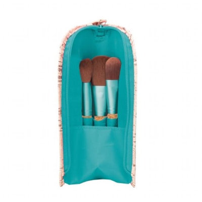 Upper Canada D3624TQ Cork Upright Brush Set Teal