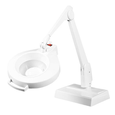 Dazor Circline Desk Base 28-Inch Magnifier - 11-Diopter 3.75X - White