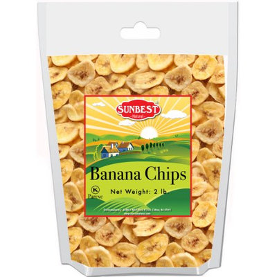 SUNBEST Banana Chips 2 Lbs in Resealable Bag