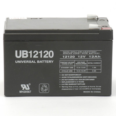 UB12120 12V 12AH Sealed Lead Acid Battery (SLA) .250 TT