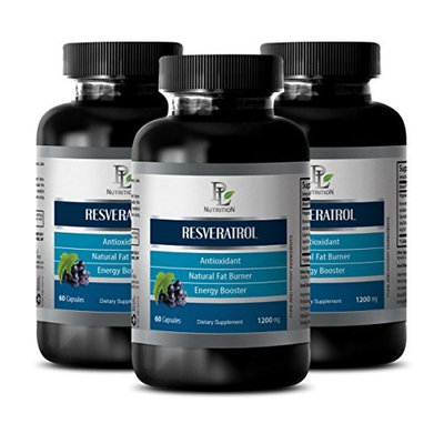 Nervous system supplements - RESVERATROL - Pomegranate extract - 3 Bottles 180 Capsules