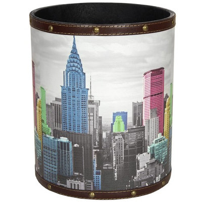Oriental Furniture Highlights of New York Waste Basket