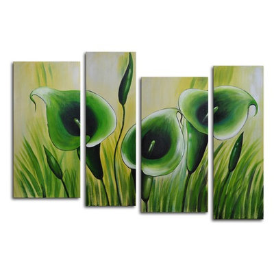 Green Memory Roots 4-Piece Canvas Wall Art - 56W x 36H in.