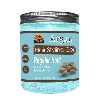Okay OKAY-ARGANG34 34.5 oz Argan Hair Styling Gel Regular Hold