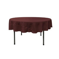 LA Linen TCpop72R-BurgundyP17 Polyester Poplin Tablecloth Burgundy - 72 in. Round
