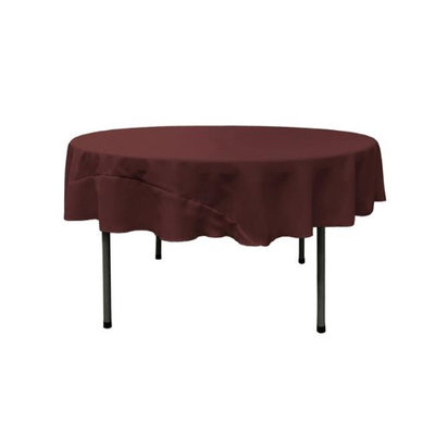 LA Linen TCpop72R-BurgundyP17 Polyester Poplin Tablecloth Burgundy - 72 in. Round