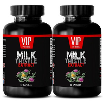 Thistle herb - MILK THISTLE EXTRACT - Pain relief capsules - 2 Bottle 120 Capsules