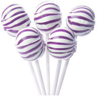 Yum Junkie Purple Sassy Suckers Striped Ball Lollipops 100 Pieces: 5 LBS