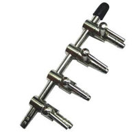 4 Way Aquarium Inline Manifold Air Flow Pump Tubing Splitter Lever Control Valve