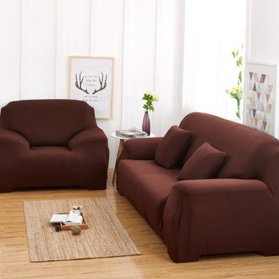 Yosoo Sofa Covers Elastic Anti Wrinkle Couch Covers, Solid Color Stylish Loveseat Sofa Cover Anti-Mite Pet Dog Cat Protector Cover Fit Many 35-90 inch Sofas