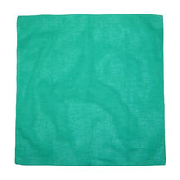 CTM® Unisex Individually Folded and Packaged Solid Color Cotton Bandana, Green
