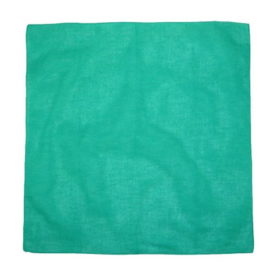CTM® Unisex Individually Folded and Packaged Solid Color Cotton Bandana, Green