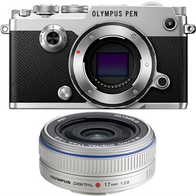 Olympus PEN-F 20MP Mirrorless Micro Four Thirds Digital Camera w/ 17mm f2.8 Lens Bundle