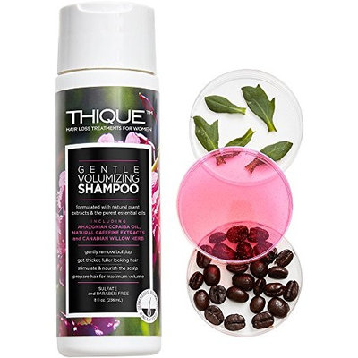 THIQUE Gentle Volumizing Shampoo Hair Loss Treatment for Women - Sulfate Free 8oz