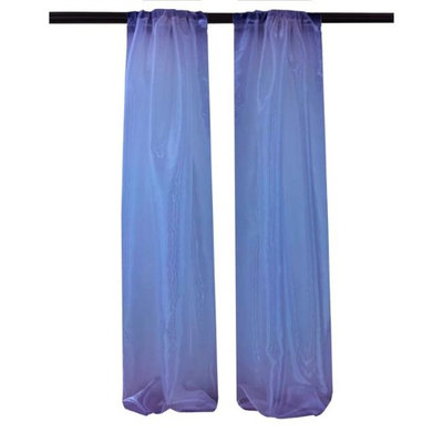 LA Linen DBOrganza58x96-Pk2-RoyalO50 Mirror Organza Backdrop Royal Blue - 58 x 96 in. - Pack of 2
