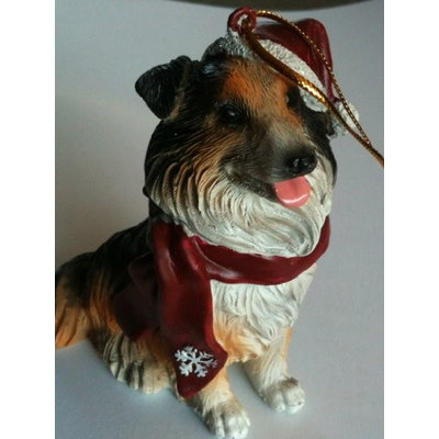 Little Gifts LittleGifts 5379 Australian Shepherd Snowflake Scarf Resin Ornament