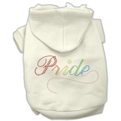 Mirage Pet Products Rainbow Colored Pride Hoodies Cream XL (16)