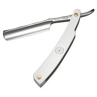 Straight Razor Travel Kit - Stainless Steel Straight Razor, Collapsable Brush For Keeping Everything Clean & Protected. Beautiful Black Leather Case, Light Weight & Made For Travel 10oz