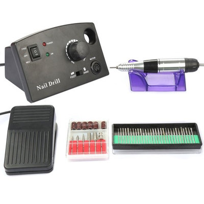 Besmall Nail Art Drill File Manicure Professional Salon Hobbyists Nail Drill Machine Acrylics Gels Professional Black