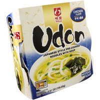 Myojo Udon Chicken Flavor Japanese Style Pre-Cooked Noodles with Soup, 5.61 oz