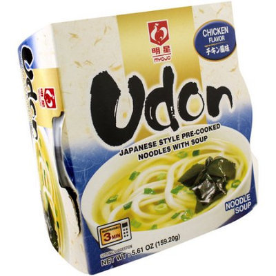 Myojo Udon Chicken Flavor Japanese Style Pre-Cooked Noodles with Soup, 5.61 oz