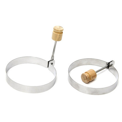 Egg Rings Stainless Steel Set of 2 - Cook Perfect Eggs Pancakes Omelettes