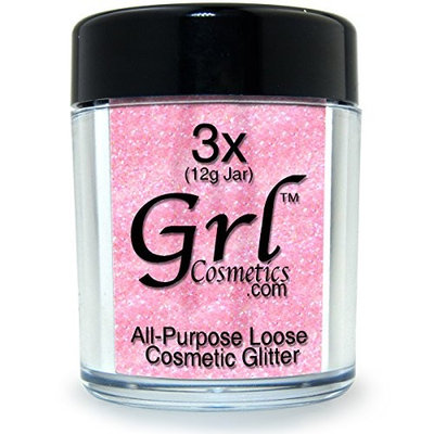 Grl Cosmetics Cosmetic Glitter Makeup for Face, Eyes, Lips, Nails and Body - GL29 Ballerina, 12 Gram Jar