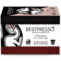 Bestpresso Coffee, Colombian Single Serve K-Cup, 72 Count (Compatible with 2.0 Keurig Brewers) 6 packs of 12 cups