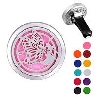 Car Air Vent Clips Butterfly Aromatherapy Perfume Essential Oil Diffuser Locket