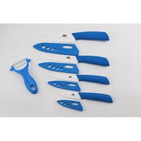 Wolfgang Cutlery 9PC. Professional Series Ceramic knife Sets In Blue