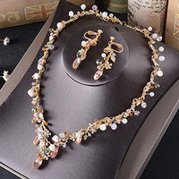 Missgrace Bridal Jewelry Sets Wedding Necklace Earring For Brides Party Accessories