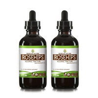 Secrets Of The Tribe Rosehips Tincture Alcohol Extract, Organic Dried Rosehips (Rosa Canina) Dried Seed 2x4 oz