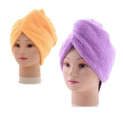 3Pack Dry Hair Towels,YUNGUI Fast Drying Absorbent Microfiber Hair Turban Wrap Quick Magic Dryer Shower Hat with Buttons for Bath Spa