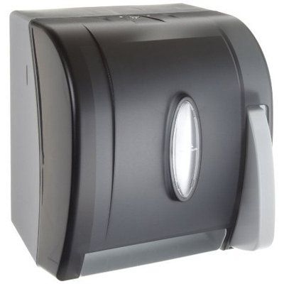 Georgia-Pacific Vista 54338 Black Hygienic Push Paddle Roll Paper Towel Dispenser, 12.75