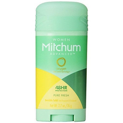Mitchum Advanced Antiperspirant Deodorant For Women - Oxygen Odor Control Technology - Invisible Solid - Pure Fresh Scent - Net Wt. 2.7 OZ (76 g) Each - Pack of 3 by Mitchum