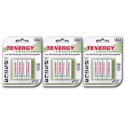 Tenergy Centura AAA NIMH Rechargeable Battery 800mAh Low Self Discharge Triple A Battery Pre-charged AAA Size Batteries Pack for Remote Control/Toys/Flashlight/Mice (12 PCS)
