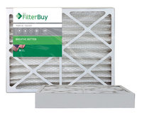 AFB Silver MERV 8 25x25x4 Pleated AC Furnace Air Filter. Filters. 100% produced in the USA. (Pack of 2)