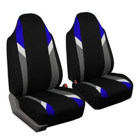 FH Group Modernistic Blue & Black Fabric Auto Seat Covers (Set of 2)