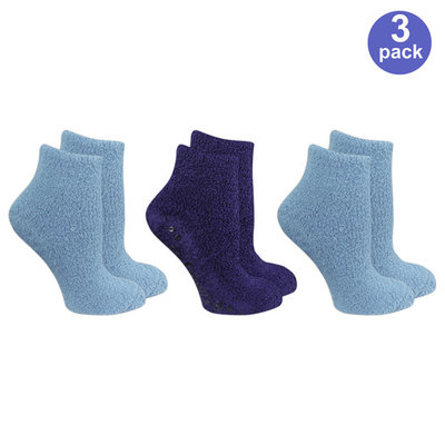 Women's Bonus Pack Low Cut Spa Socks With Grippers 3 Pack