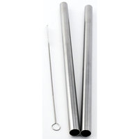 2 BOBA Straw Stainless Steel Extra Wide 1/2