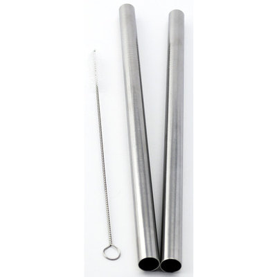 2 BOBA Straw Stainless Steel Extra Wide 1/2