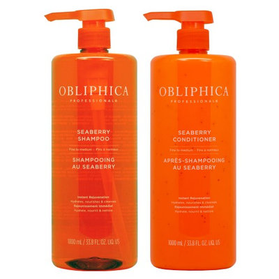 Obliphica Seaberry Fine to Medium Shampoo + Conditioner 33.8oz 'Duo'