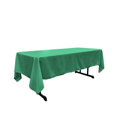 LA Linen TCpop60x144-JadeP53 Polyester Poplin Rectangular Tablecloth Jade - 60 x 144 in.